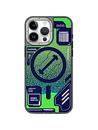 iPhone 15 Pro Max YoungKit Galaxy Serisi Magsafe Uyumlu Sıvı Akışkanlı Kılıf - Yeşil