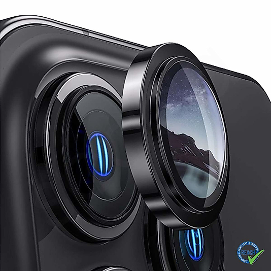 İphone 14 Pro Max Spada Safir Lens Koruyucu - Black
