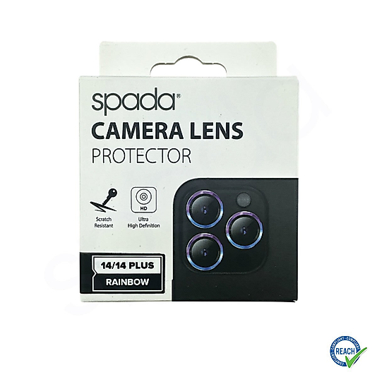 İphone 14 / 14 Plus Spada Safir Lens Koruyucu - Rainbow