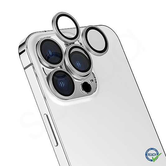 İphone 13 Pro Max Spada Safir Lens Koruyucu - Silver