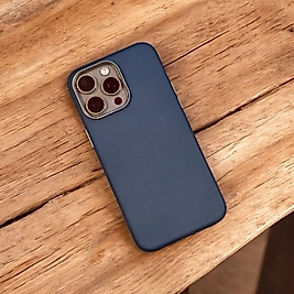 iPhone 15 Pro Spada Pelle Serisi Magsafe Uyumlu Kılıf - Navy Blue