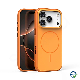 iPhone 17 Pro Max Uyumlu MagSafe Şarj Özellikli Spada Doppel Kılıf - Turuncu