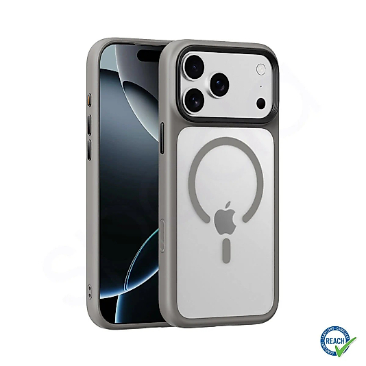 iPhone 17 Pro Uyumlu MagSafe Şarj Özellikli Spada Panzer Kılıf - Gri