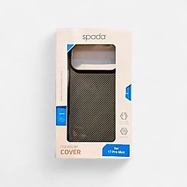 iPhone 17 Pro Max Uyumlu Magsafe Şarj Özellikli Spada Kevlar Kılıf - Siyah