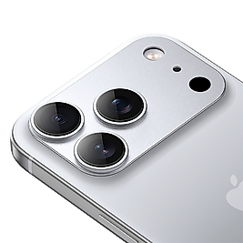 iPhone 17 Pro Uyumlu Benks Glass Warrior Anti Reflective Metal Kamera Lens Koruyucu Siver
