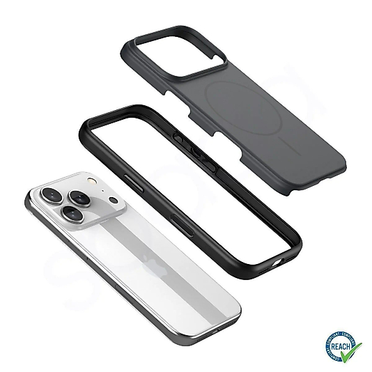 iPhone 17 Pro Max Uyumlu MagSafe Şarj Özellikli Spada Doppel Kılıf - Turuncu