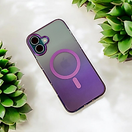 iPhone 16 Spada İcon Serisi Magsafe Uyumlu Kılıf - Mor