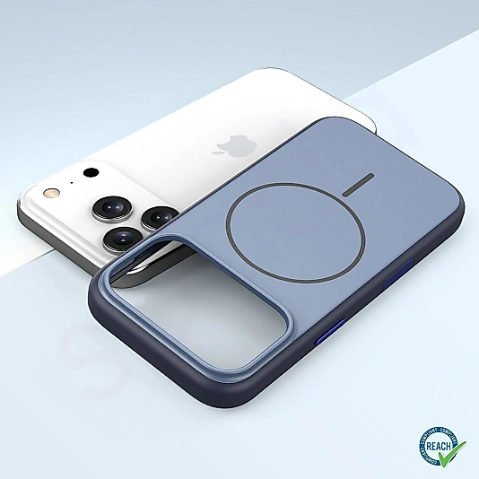iPhone 17 Pro Max Uyumlu MagSafe Şarj Özellikli Spada Doppel Kılıf - Lacivert