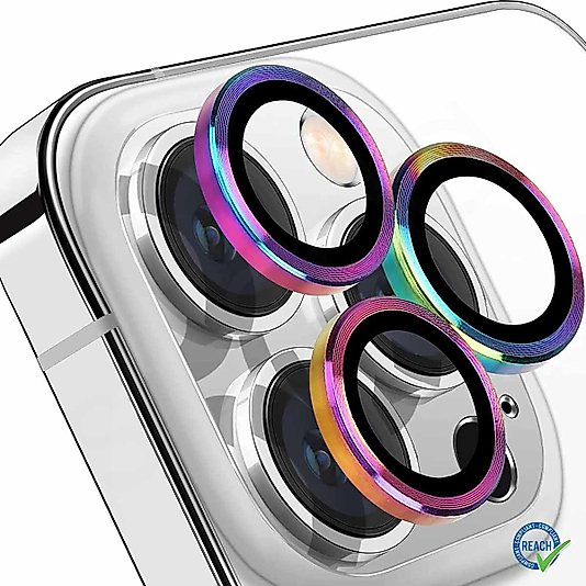 İphone 14 / 14 Plus Spada Safir Lens Koruyucu - Rainbow