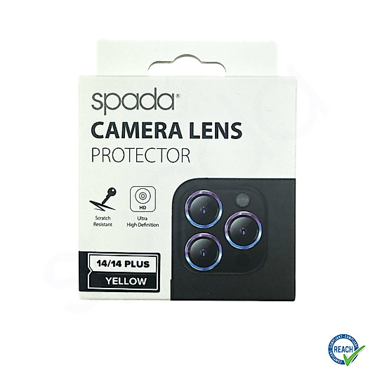 İphone 14 / 14 Plus Spada Safir Lens Koruyucu - Yellow