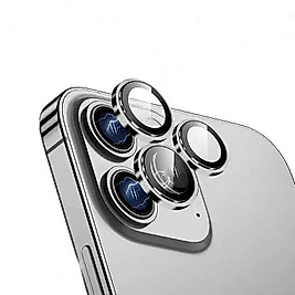iPhone 14 Pro / 14 Pro Max Uyumlu Wiwu Lens Guard Metal Kamera Lens Koruyucu - Silver